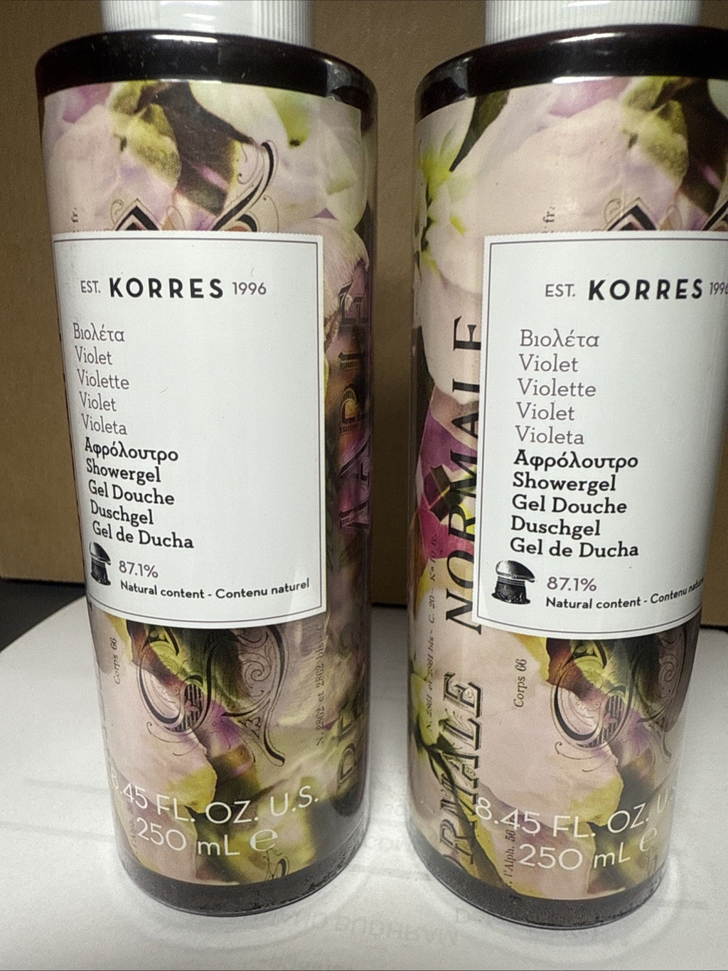 KORRES Violet Shower Gel 8.45 oz Pack of 2 | Moisturizing Body Wash