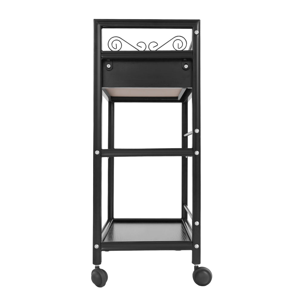 3-Tier Salon Cart with Drawer - Rolling Beauty Equipment Storage
