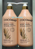 (2-Pack) Coconut Mango Body Wash - Hydrating Botanical Shower Gel with Coconut Oil & Shea Butter