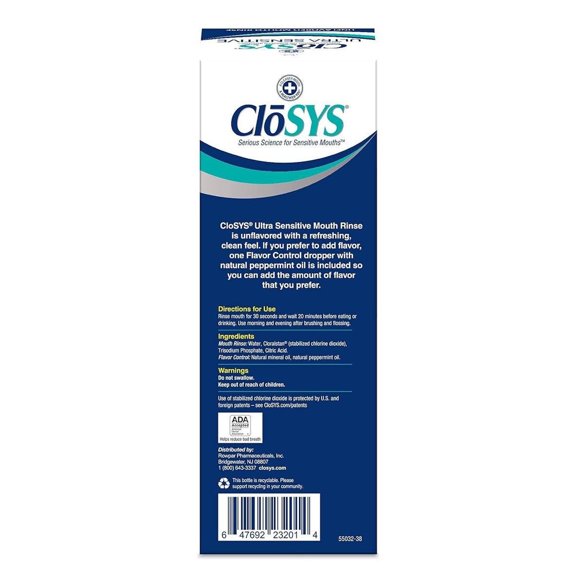 Ultra Sensitive Unflavored Mouthwash - Soothes & Freshens Breath, 32 Oz Pack of 3