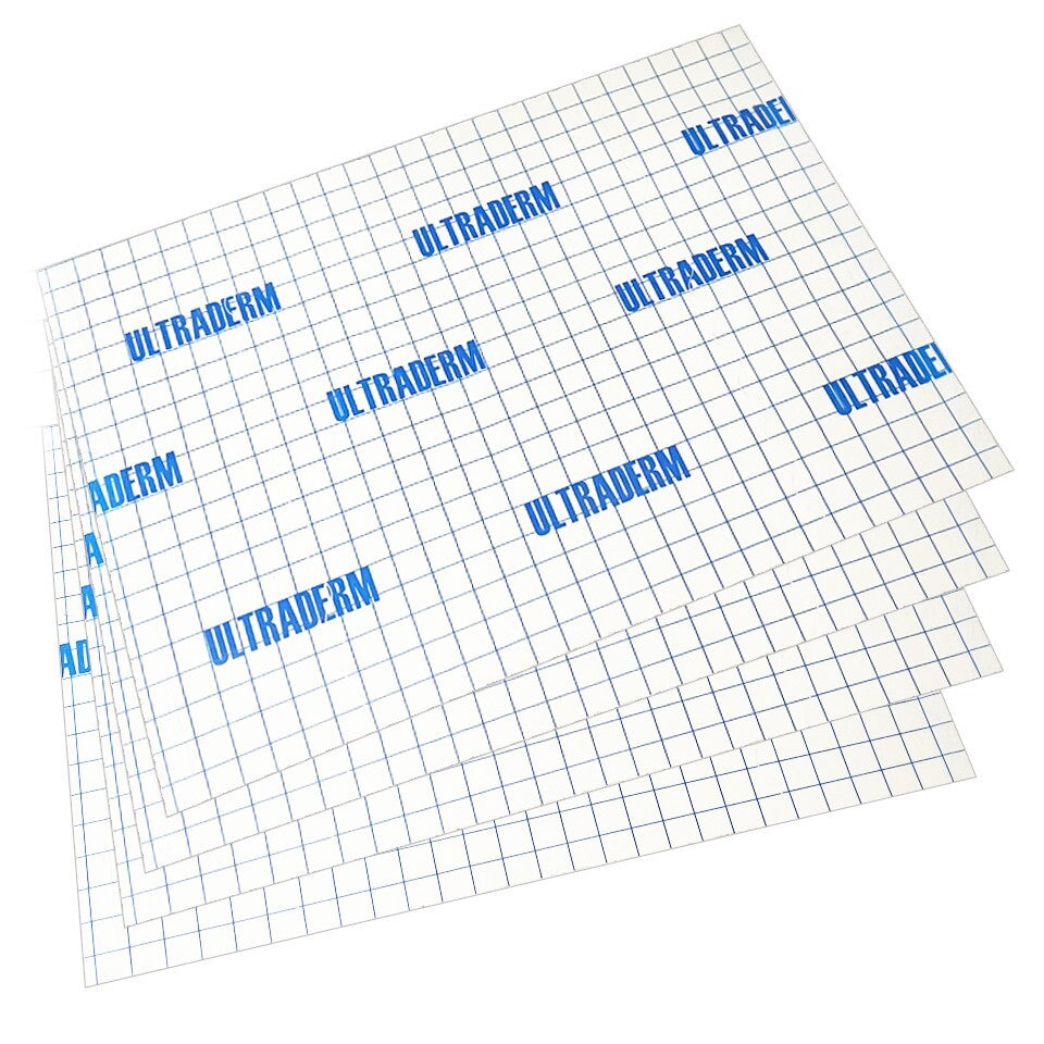 Ultraderm Tattoo Aftercare Bandage 10 Sheets 7.9 x 9.9 in – Breathable Moisture-Lock Cover