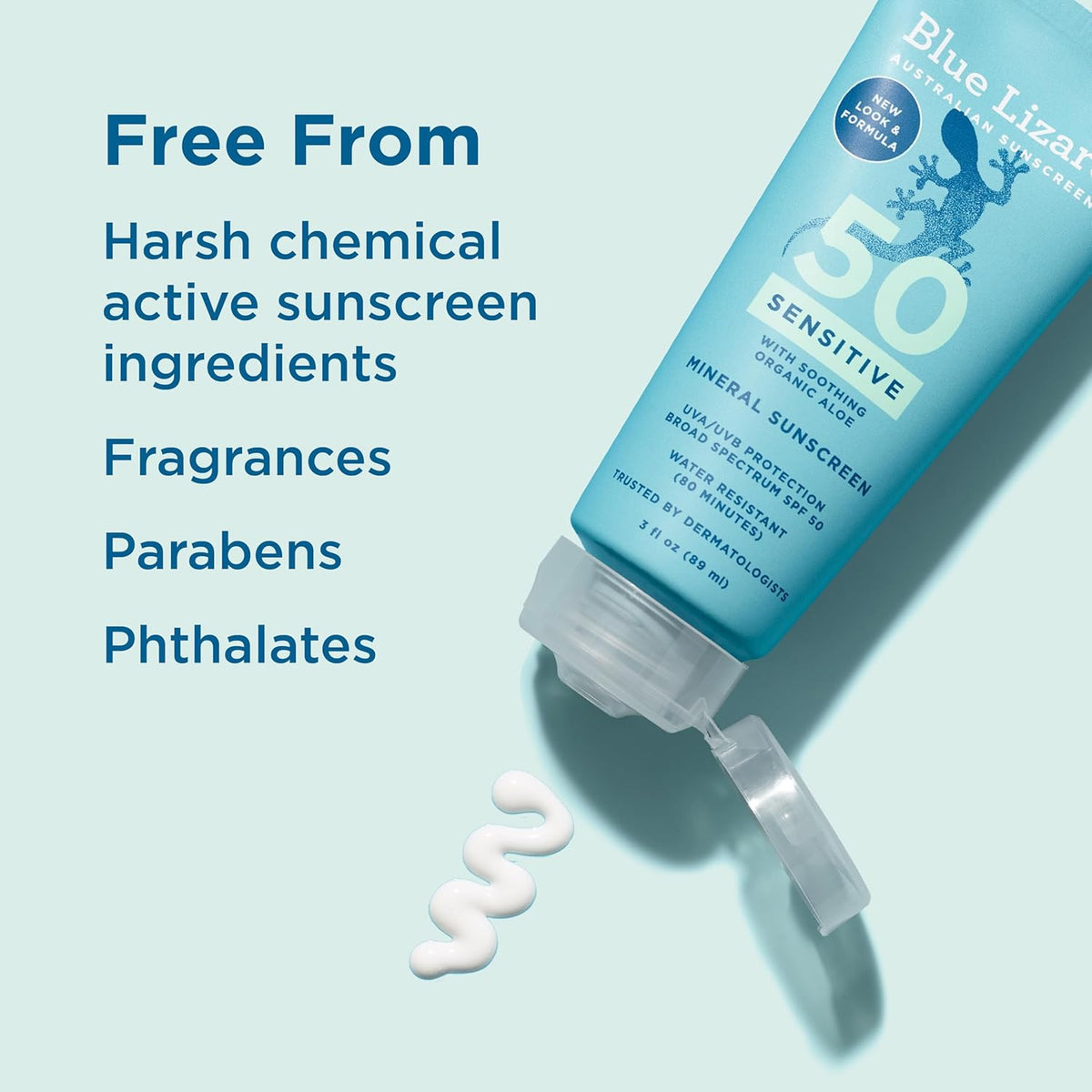 Mineral Sunscreen SPF 50+ Water Resistant UVA UVB Protection, Fragrance-Free