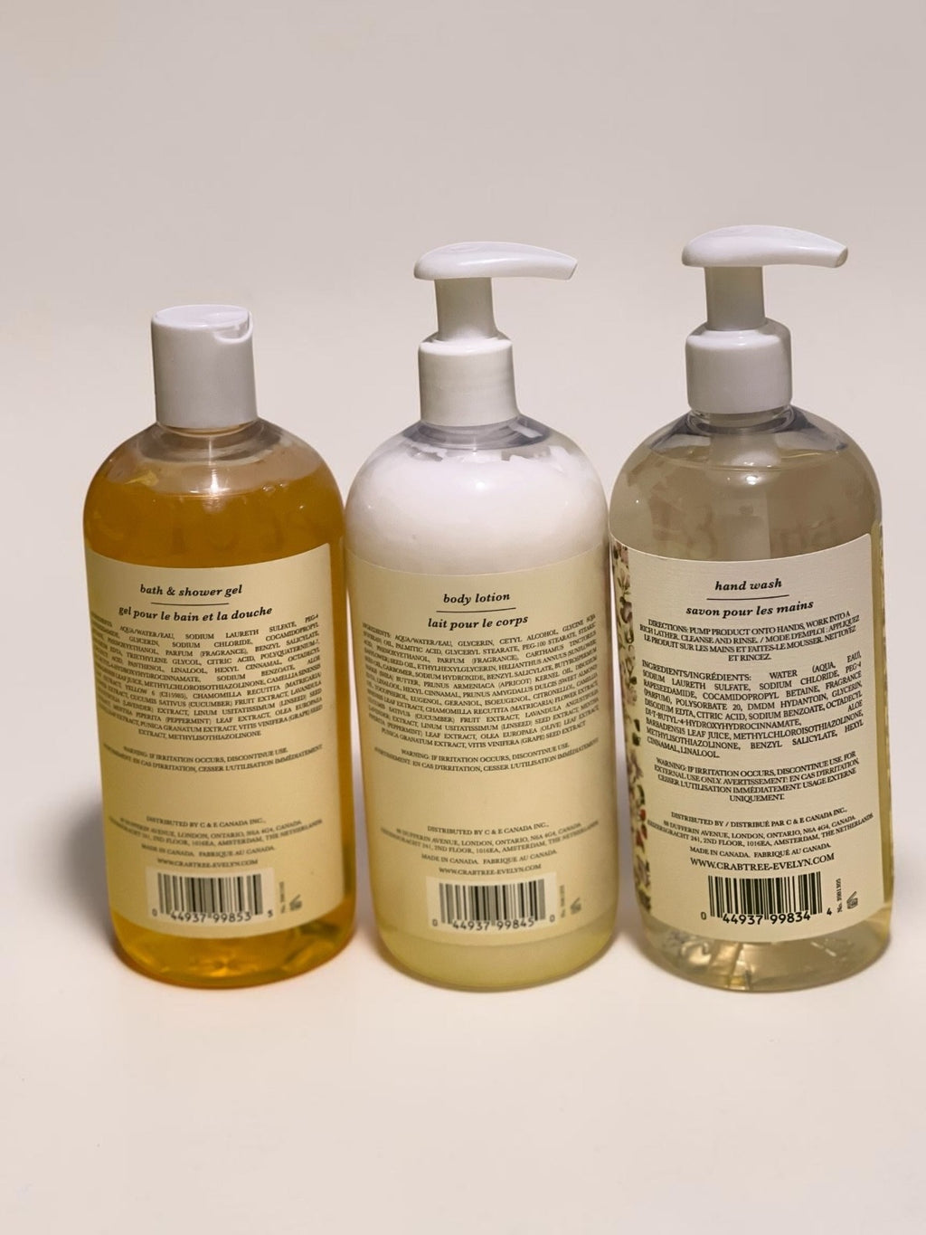 Crabtree & Evelyn Summer Hill Body Care Gift Set - Floral Wash Lotion & Hand Soap