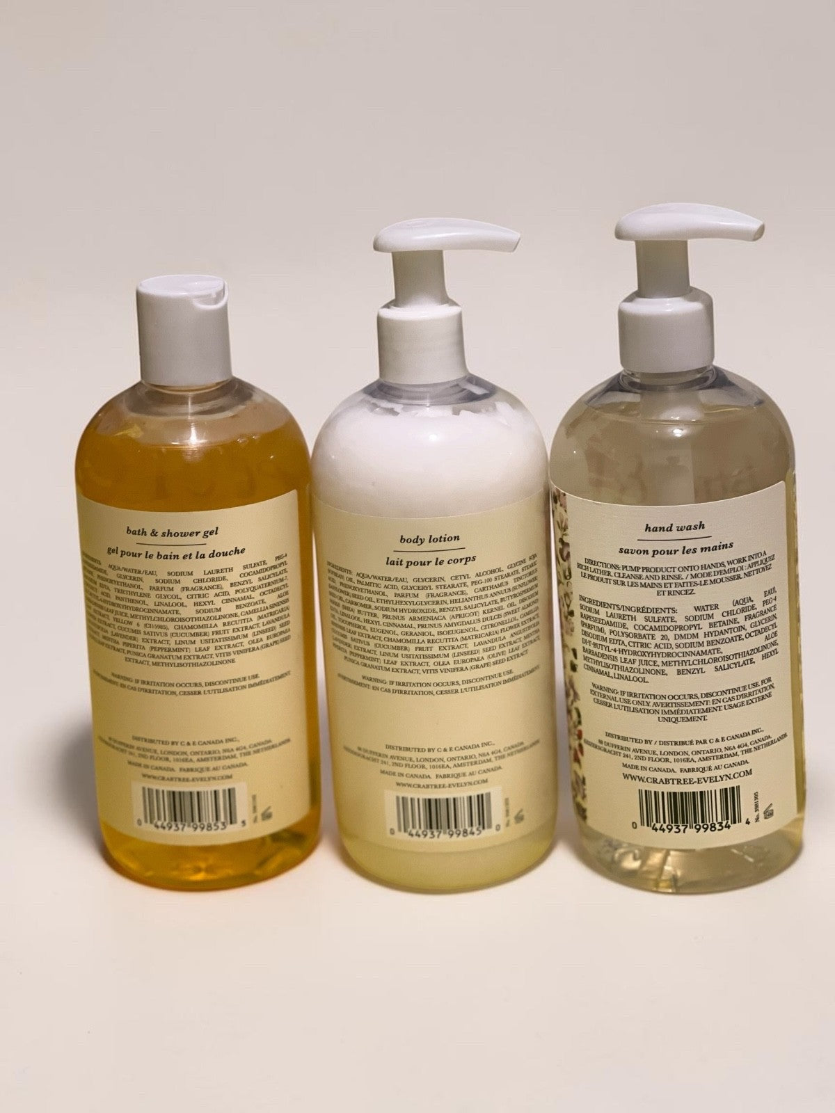 Crabtree & Evelyn Summer Hill Body Care Gift Set - Floral Wash Lotion & Hand Soap