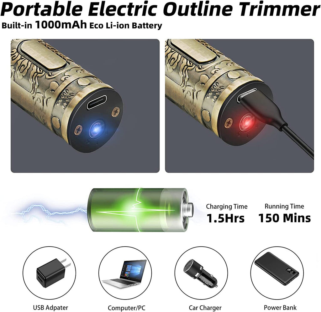Men's Hair Clipper Kit with Sharp T Blade, Rechargeable Trimmer for Beard & Hair Cutting