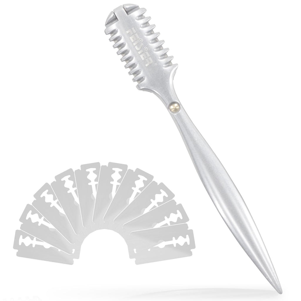 Aluminum Double-Edge Hair Thinning Razor Comb for Styling & Trimming