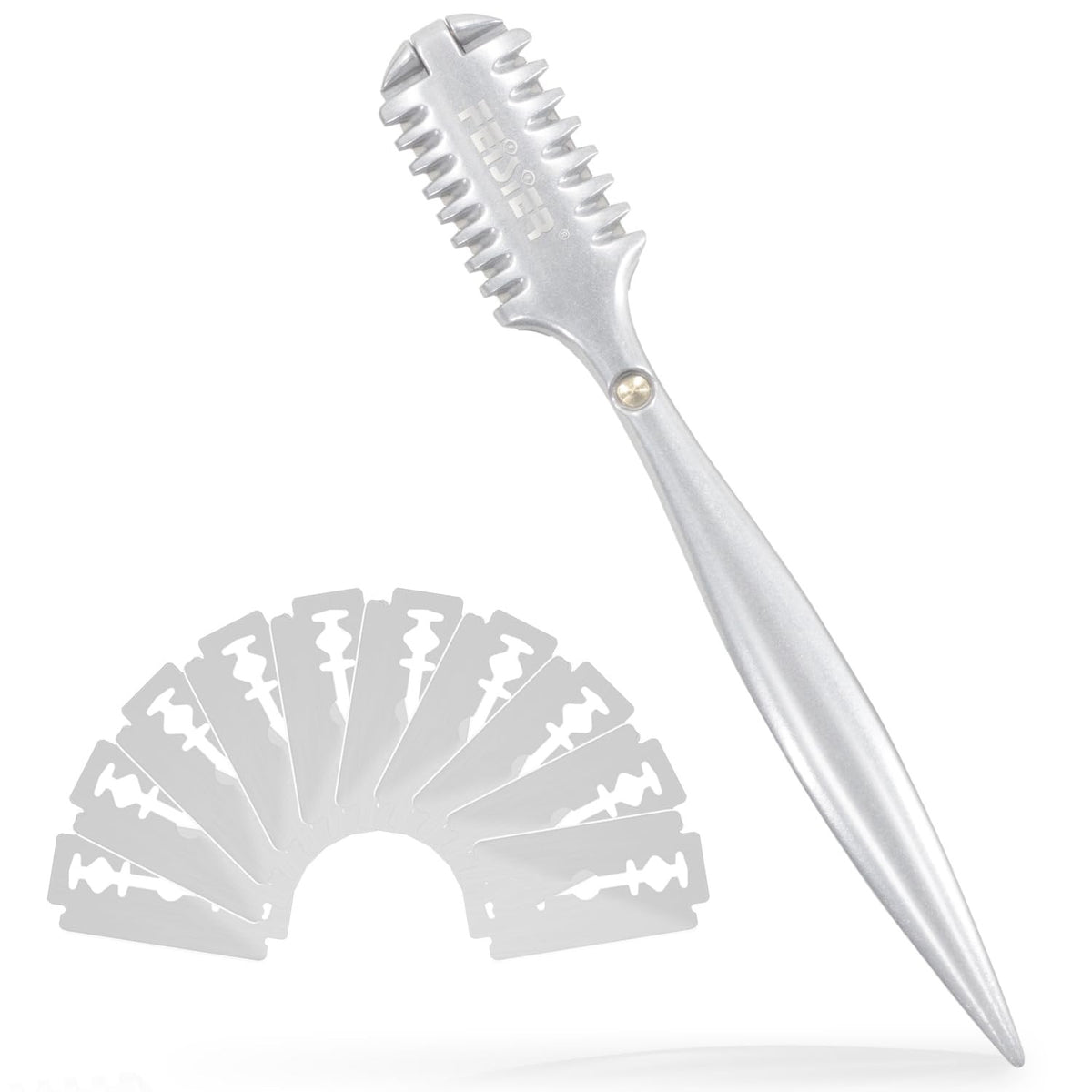 Aluminum Double-Edge Hair Thinning Razor Comb for Styling & Trimming
