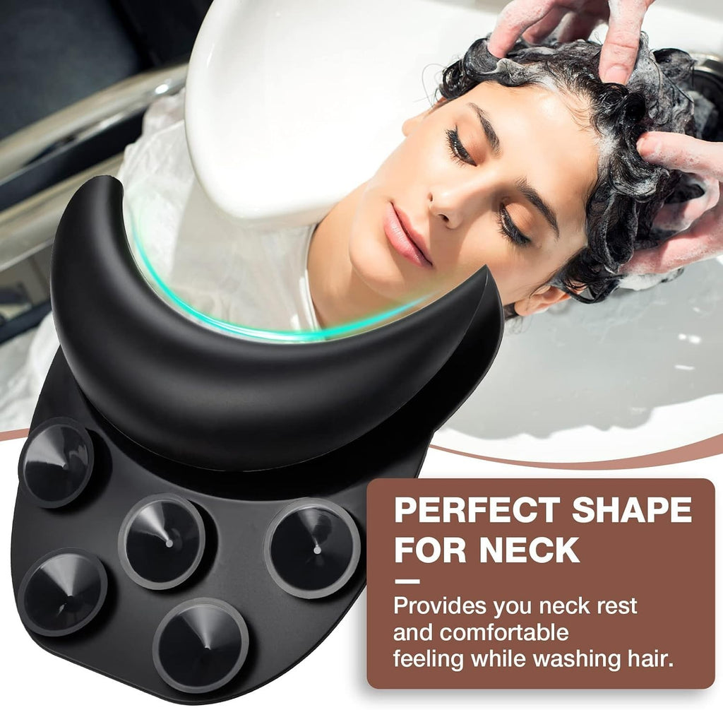Silicone Shampoo Bowl Neck Rest with Suction Cups - Salon Client Comfort