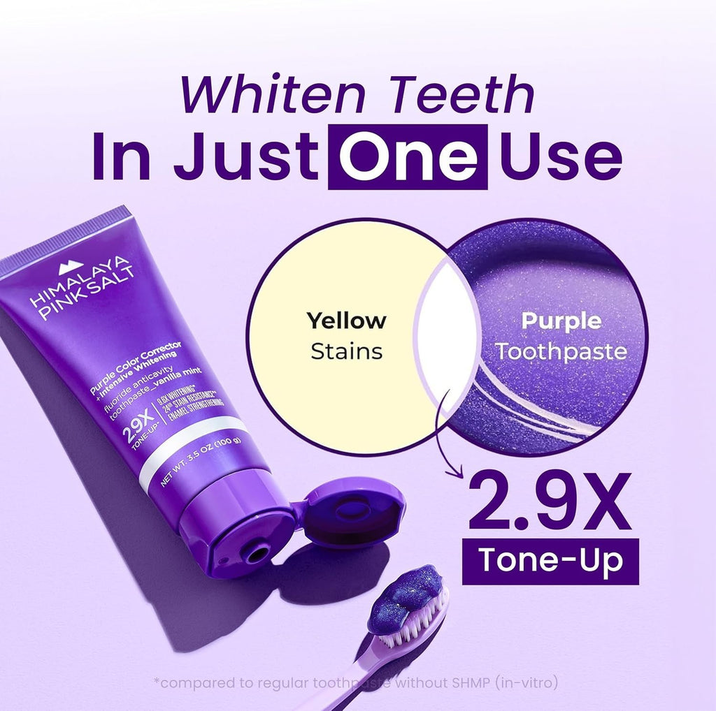 Purple Whitening Toothpaste 3.5 oz - Deep Stain Removal & Brightening