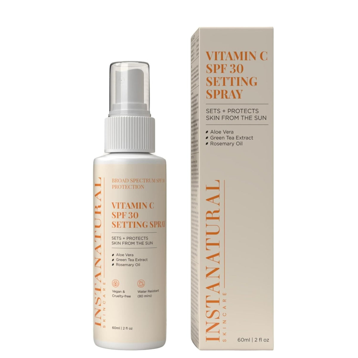 Vitamin C Sunscreen Setting Spray SPF 30 - Brightening Hydrating Mist