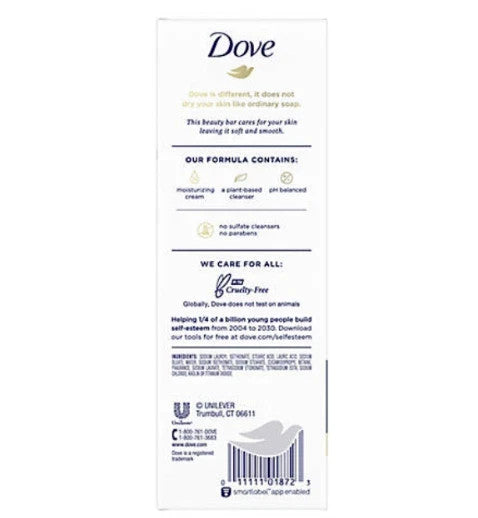 Dove Original Bar Soap 16 Pack - 4.75 oz Each for Daily Personal Care