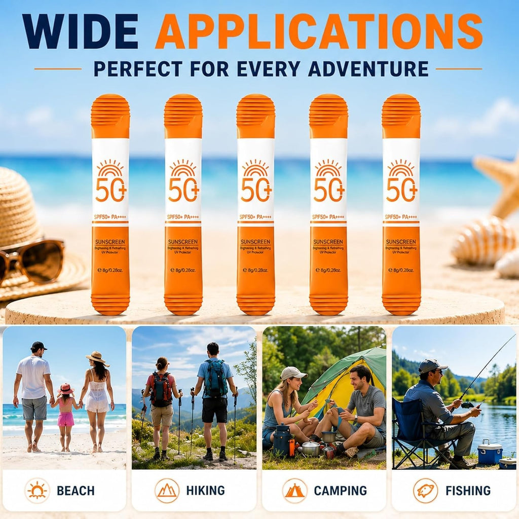 SPF 50 Mini Sunscreens 15-Pack Travel Size for Outdoor & Daily Use