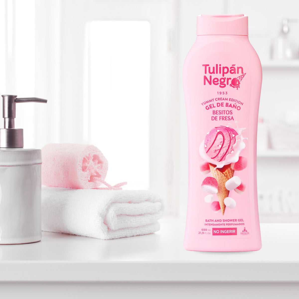 Cream Shower Gel with Sweet Scent - 21.9 Fl Oz - Soft & Refreshing Body Wash