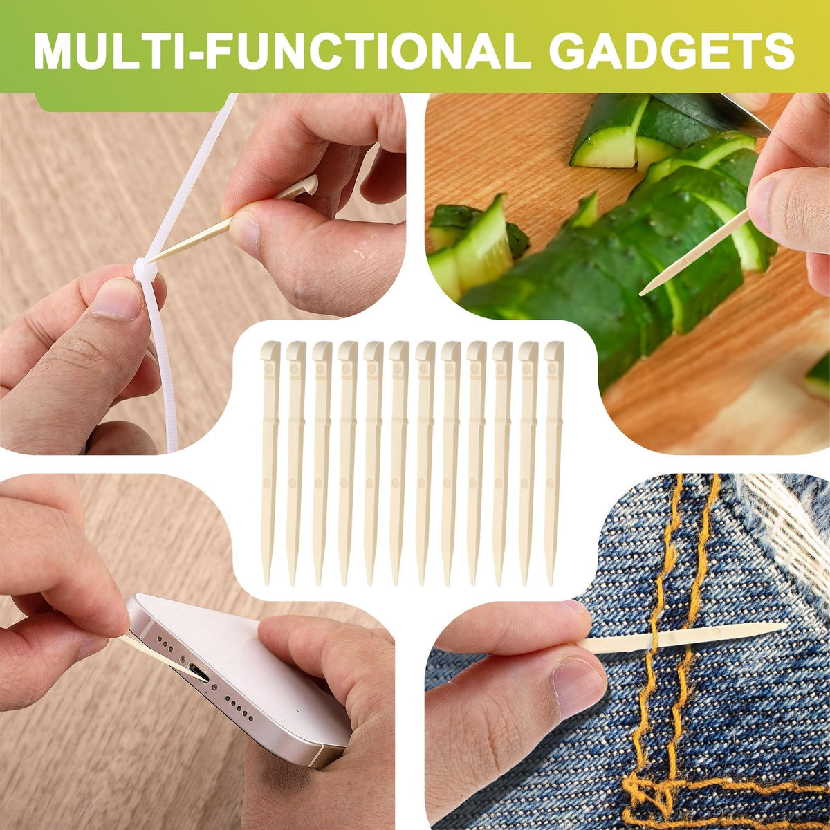 12 Pack Reusable Toothpicks for Swiss Army Knives Camping Travel