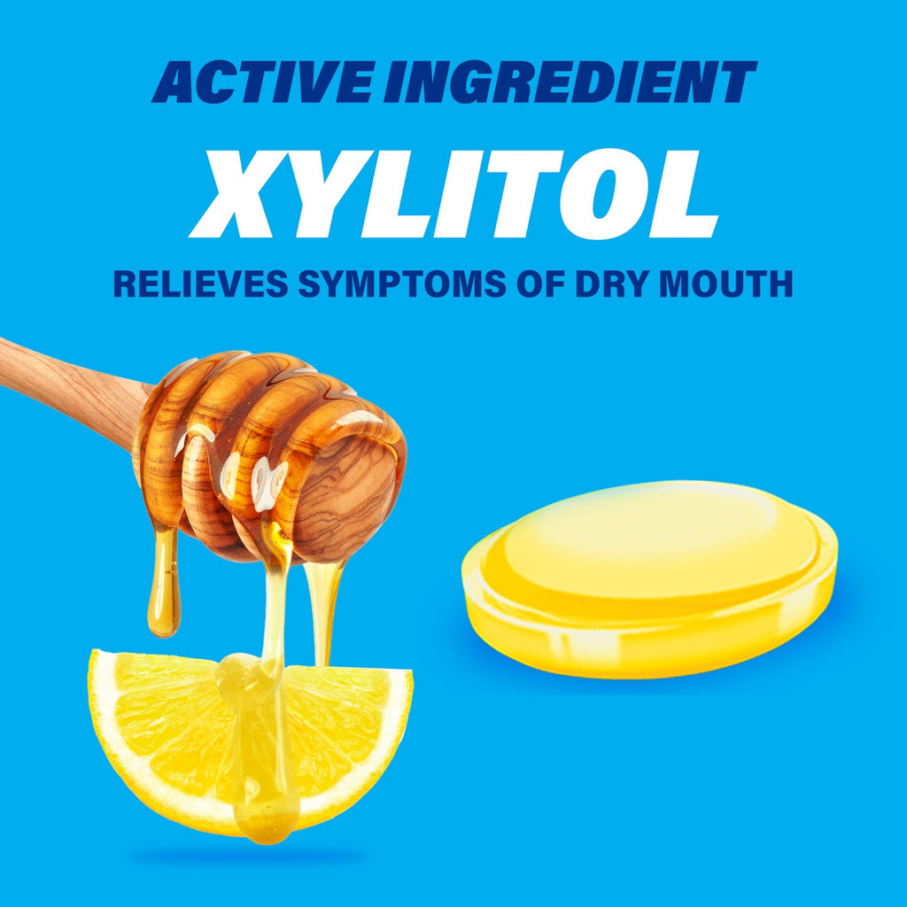 Dry Mouth Lozenges with Xylitol and Honey-Lemon Flavor – Soothes, Moisturizes & Freshens Breath