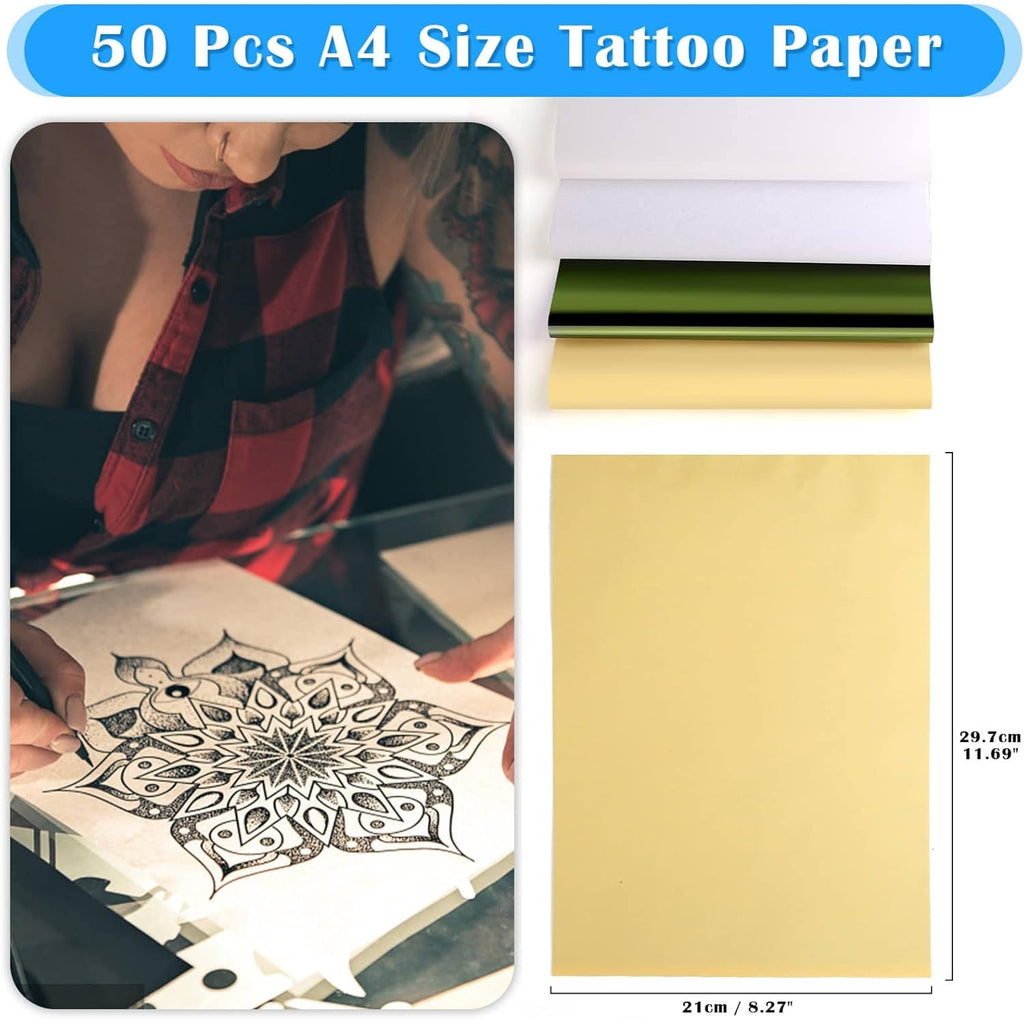 Tattoo Transfer Paper Kit 50 Sheets for Tattoo Stenciling & Transfer