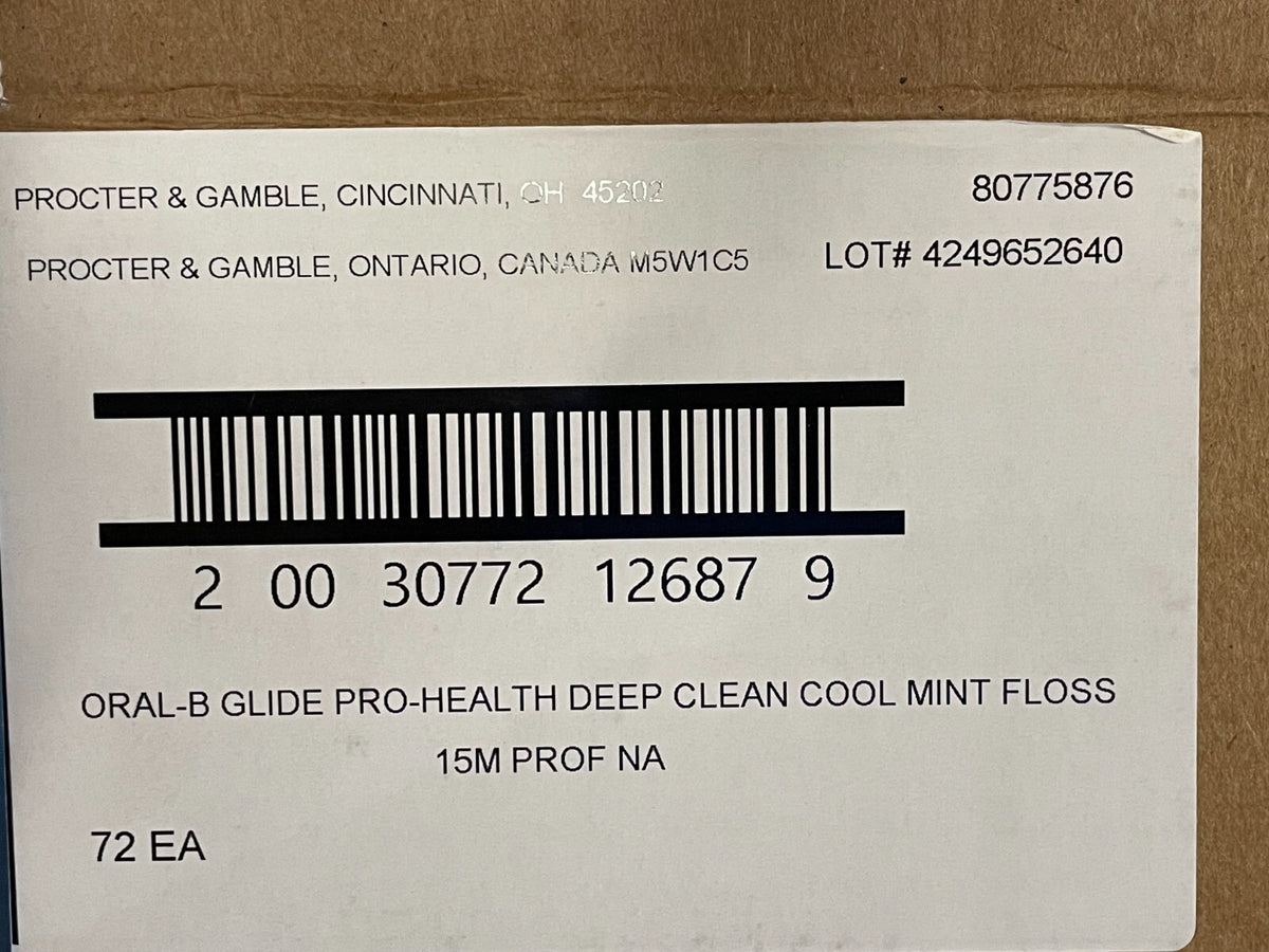 72 Pack Dental Floss - Deep Clean Cool Mint 15M Floss Refills