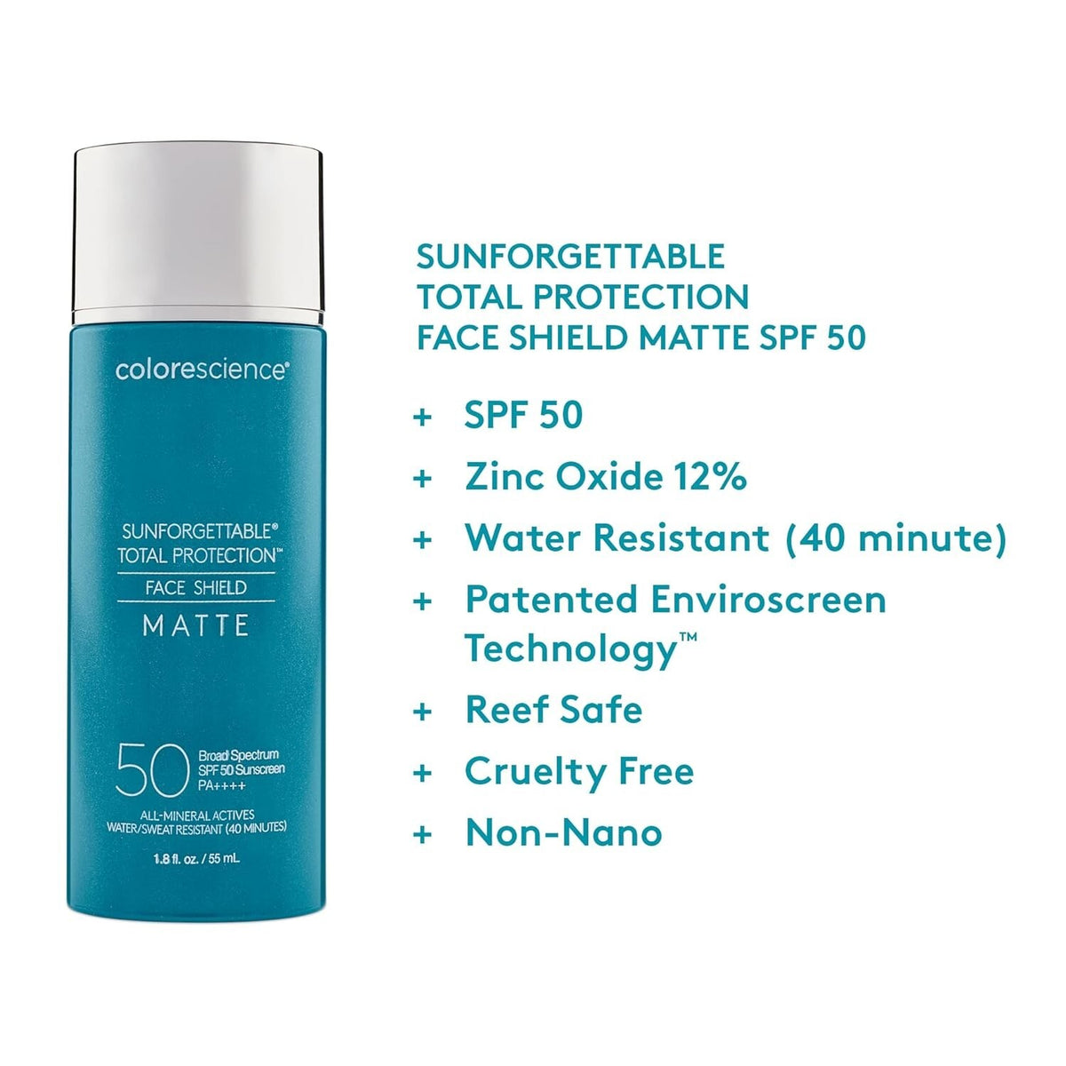 Sun Protection Face Shield SPF 50 Matte Unisex 1.8 oz - Total Protection
