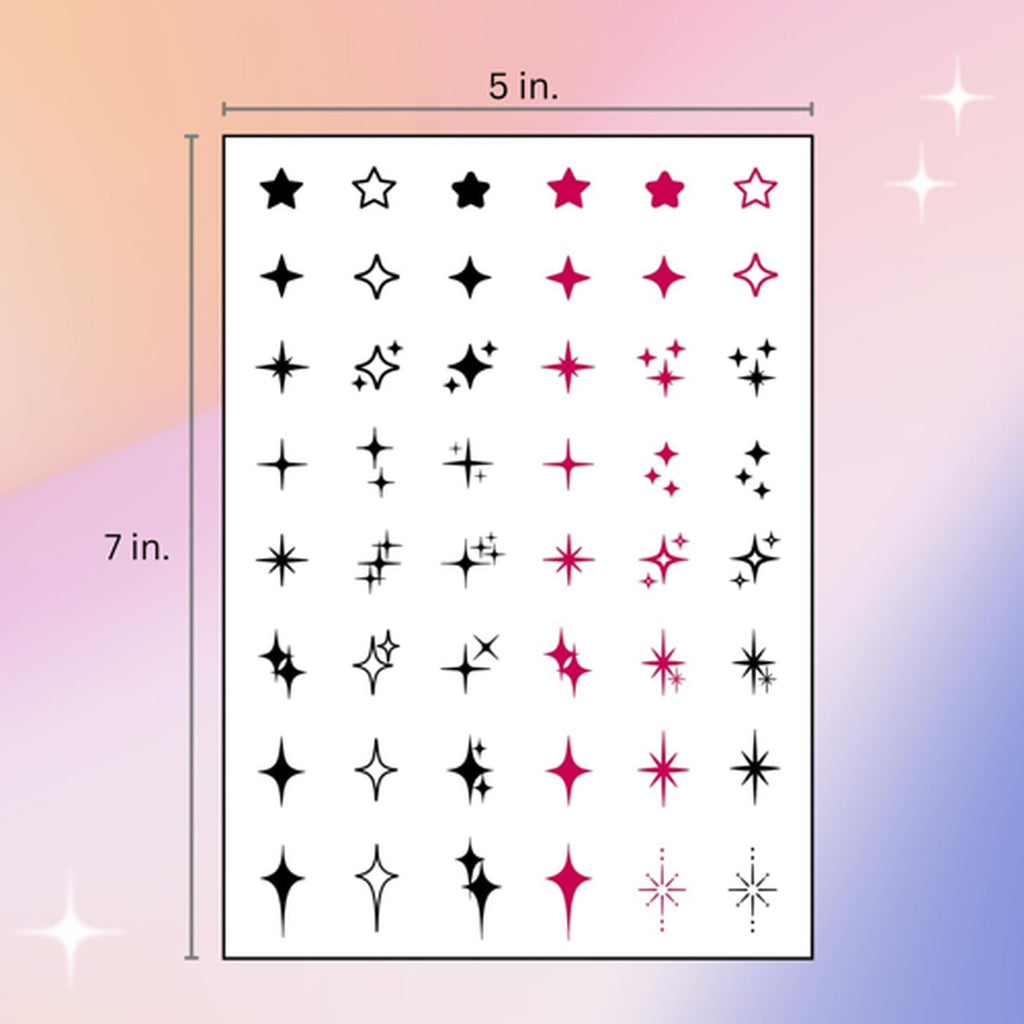 Tiny Y2K Temporary Tattoos – Realistic Waterproof Stick-On Face & Finger Designs