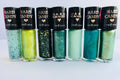 Set of 7 Green Nail Polish Colors for St. Patrick's Day Favors