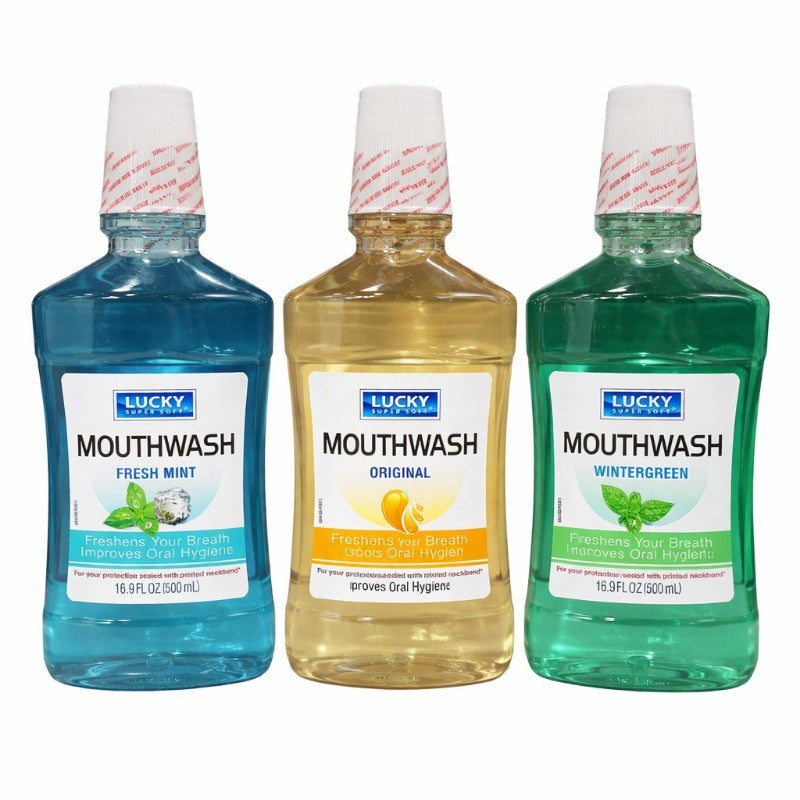12-Pack Wintergreen Mouthwash - Fresh Breath Oral Care 16.9oz