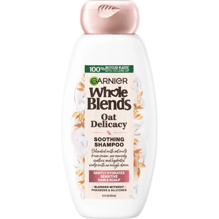 Garnier Whole Blends Gentle Oat Milk & Rich Cream Shampoo 12.5 fl oz