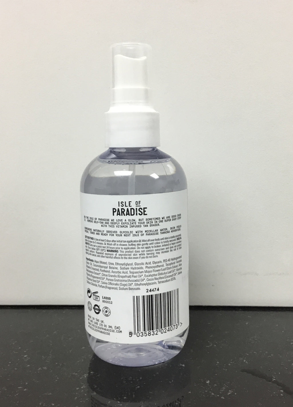 Self Tan Eraser - Isle of Paradise Over It Magic Tan Remover 6.76 oz