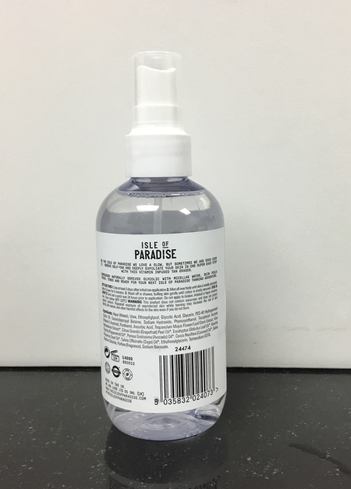 Self Tan Eraser - Isle of Paradise Over It Magic Tan Remover 6.76 oz
