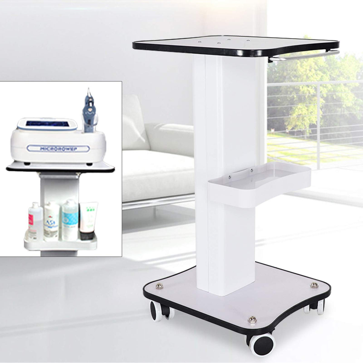 3-Tier Rolling Esthetician Cart for Spa Salon Beauty Equipment Storage