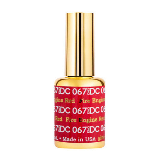 DND DC Gel Polish UV/LED Shade #067 Fire Engine Red - Long-Lasting Nail Color