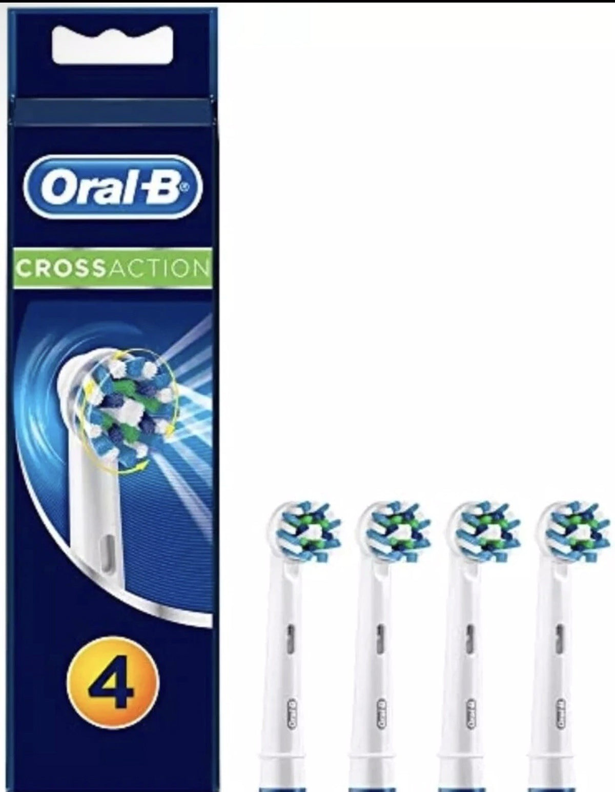 Oral-B Cross Action Replacement Toothbrush Heads Pack of 4