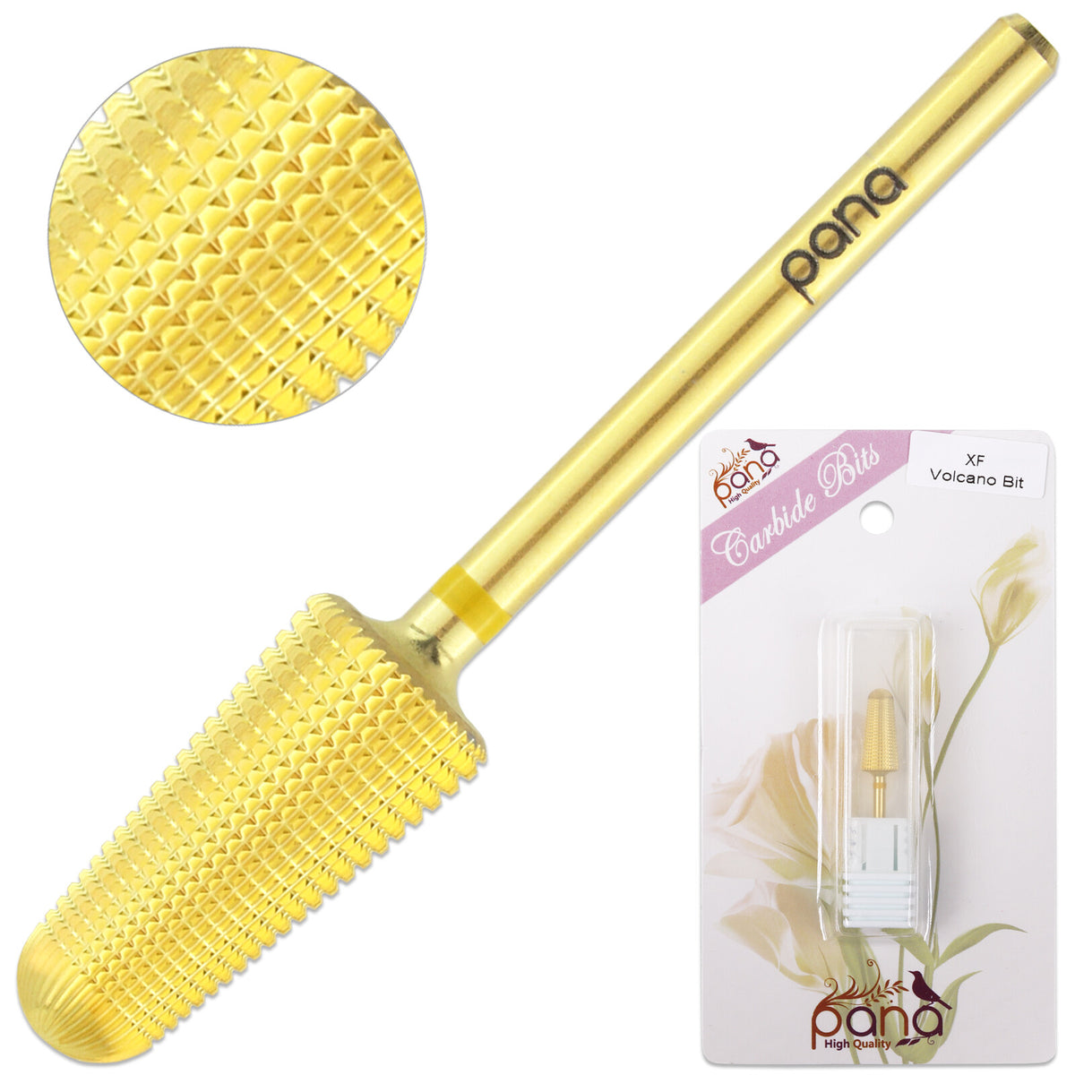 Premium Volcano Nail Drill Carbide Bit - Fast Acrylic and Gel Removal