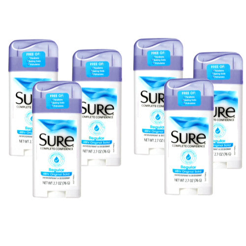 6 Pack Original Solid Anti-Perspirant Deodorant for Men & Women 2.7oz
