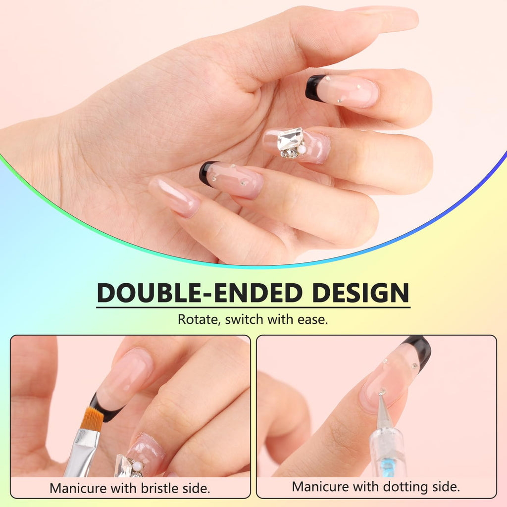 15-in-1 Nail Art Brush Set with Dotting Tools for Home & Salon