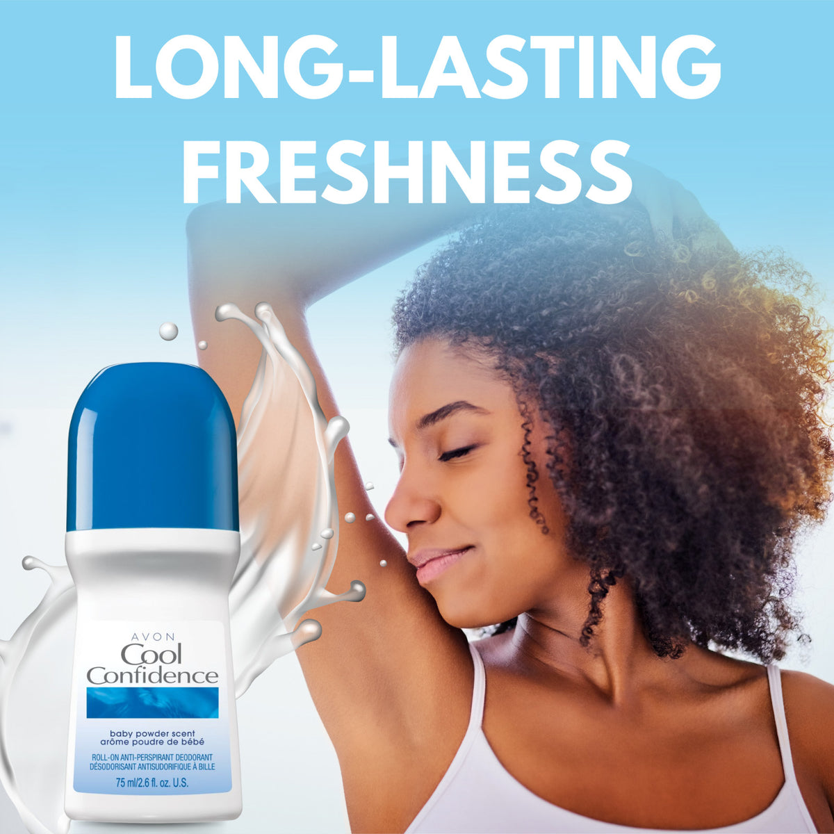 Antiperspirant Deodorant Roll-On for Men and Women - Long-Lasting Freshness 2.6 fl oz (6-Pack)