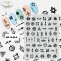 Geometric Nail Sticker Decals Lines Abstract Design - Multiple Variants