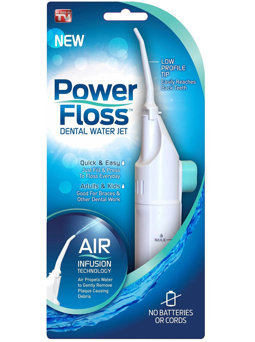 Cordless Dental Water Flosser Air Power Tooth Cleaner for Oral Hygiene