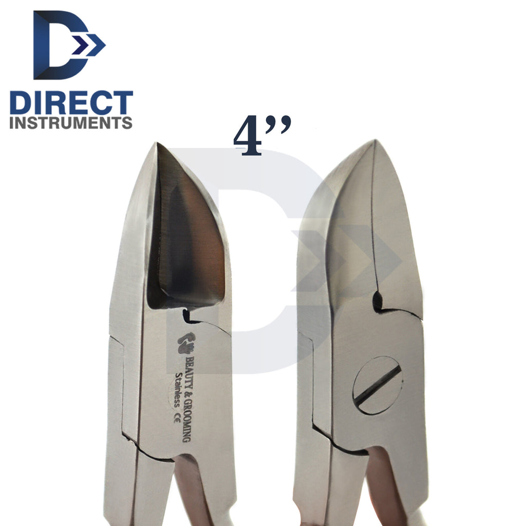 Heavy Duty Toe Nail Clipper 4-inch Pedicure Grooming Nippers - Podiatrist Tool