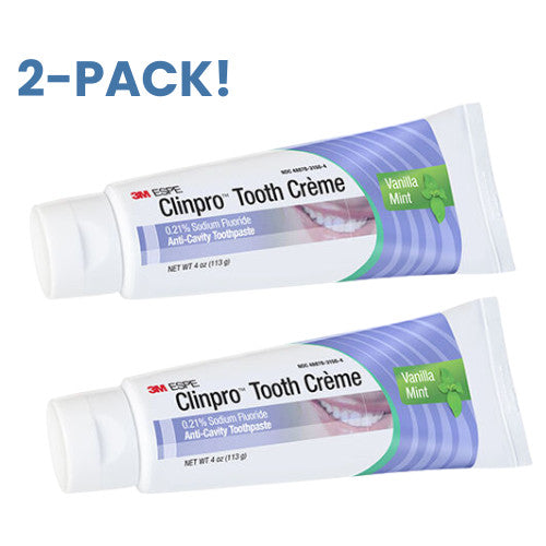 2-Pack Fluoride Anti-Cavity Toothpaste with Vanilla Mint Flavor - Clinpro 113g