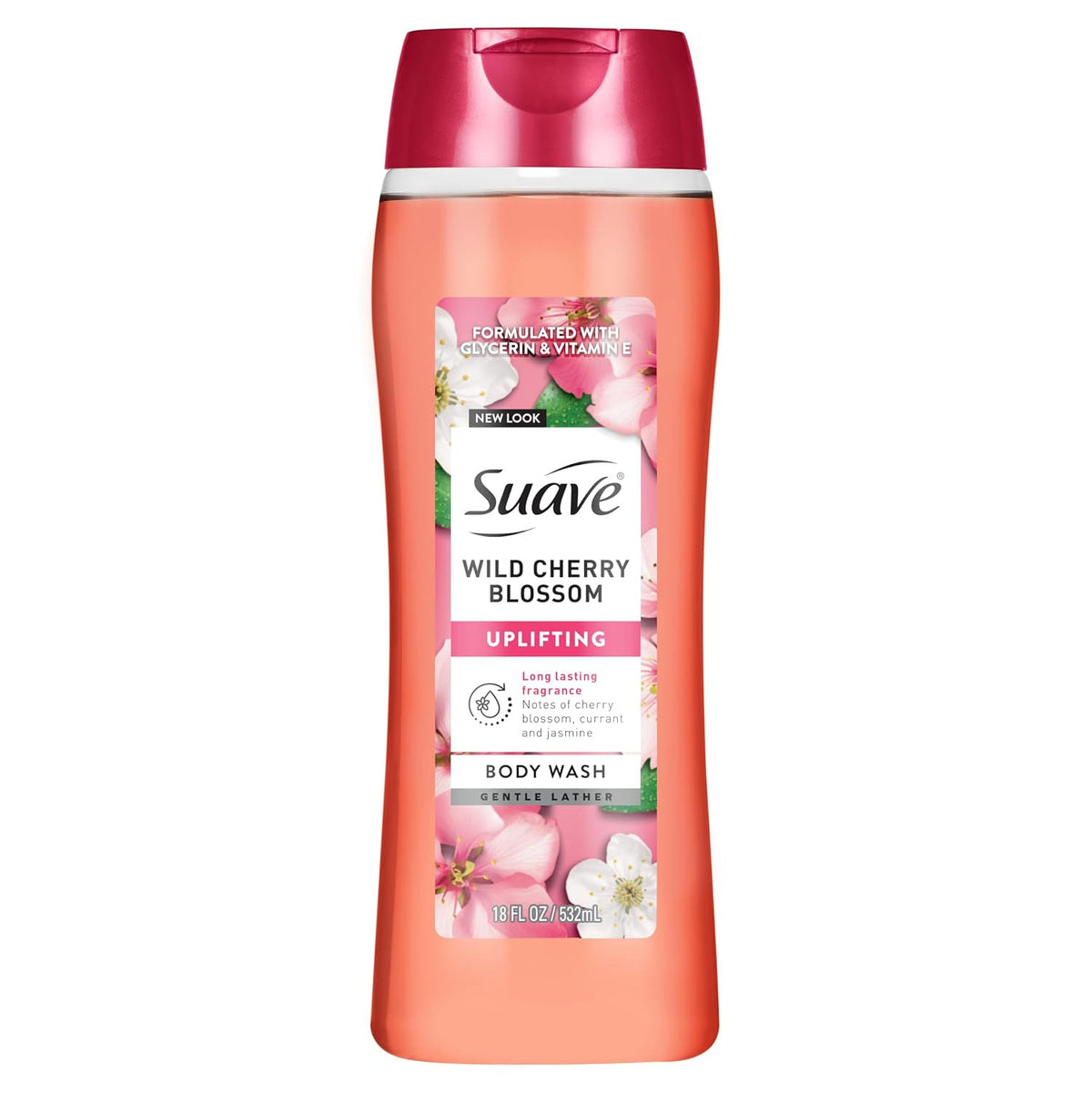 Moisturizing Body Wash with Glycerin & Vitamin E - Hydrating Cherry Blossom Scent, 18 FL OZ