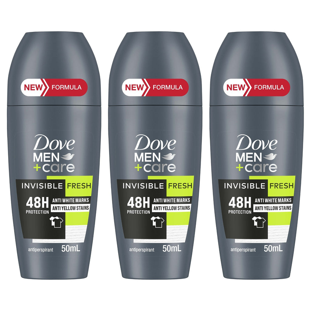 Dove Men Invisible Fresh 48H Antiperspirant Roll-On Set - Travel Size 50ml