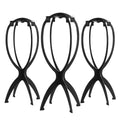 Wig Stand 14.2 Inch Collapsible Holder for Short Wigs - 3 Pack