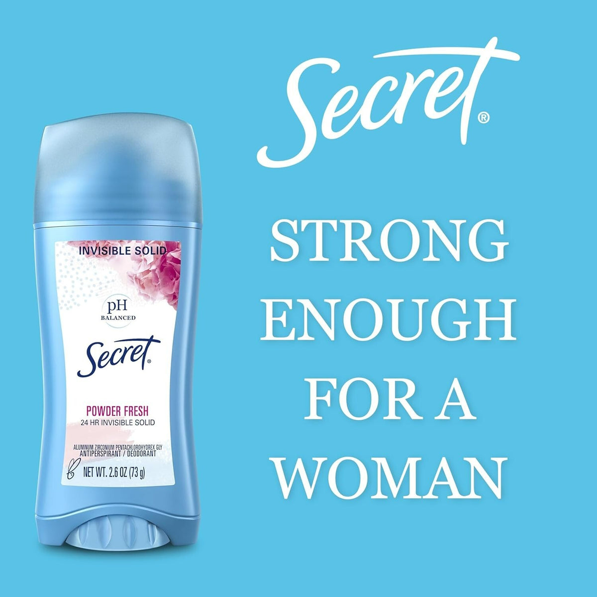 Secret Invisible Solid Antiperspirant Deodorant Powder Fresh 2.6 oz 2 Pack