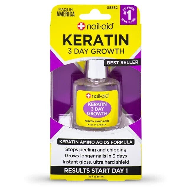 Keratin Nail Growth Treatment & Strengthener - Clear, 0.55 Fl Oz