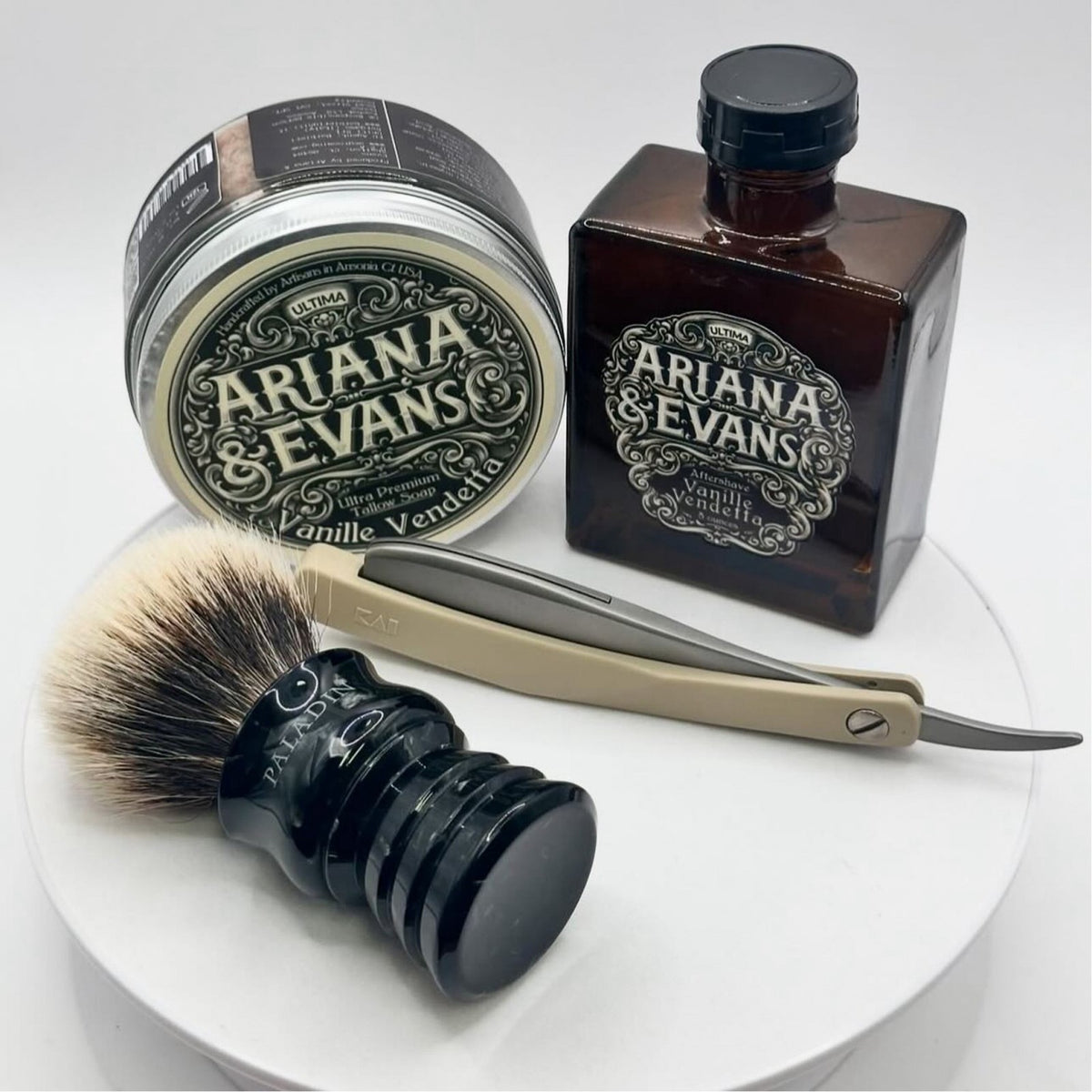 Ariana & Evans Ultima Shaving Soap - Vanille Vendetta, Long-Lasting Spicy Vanilla