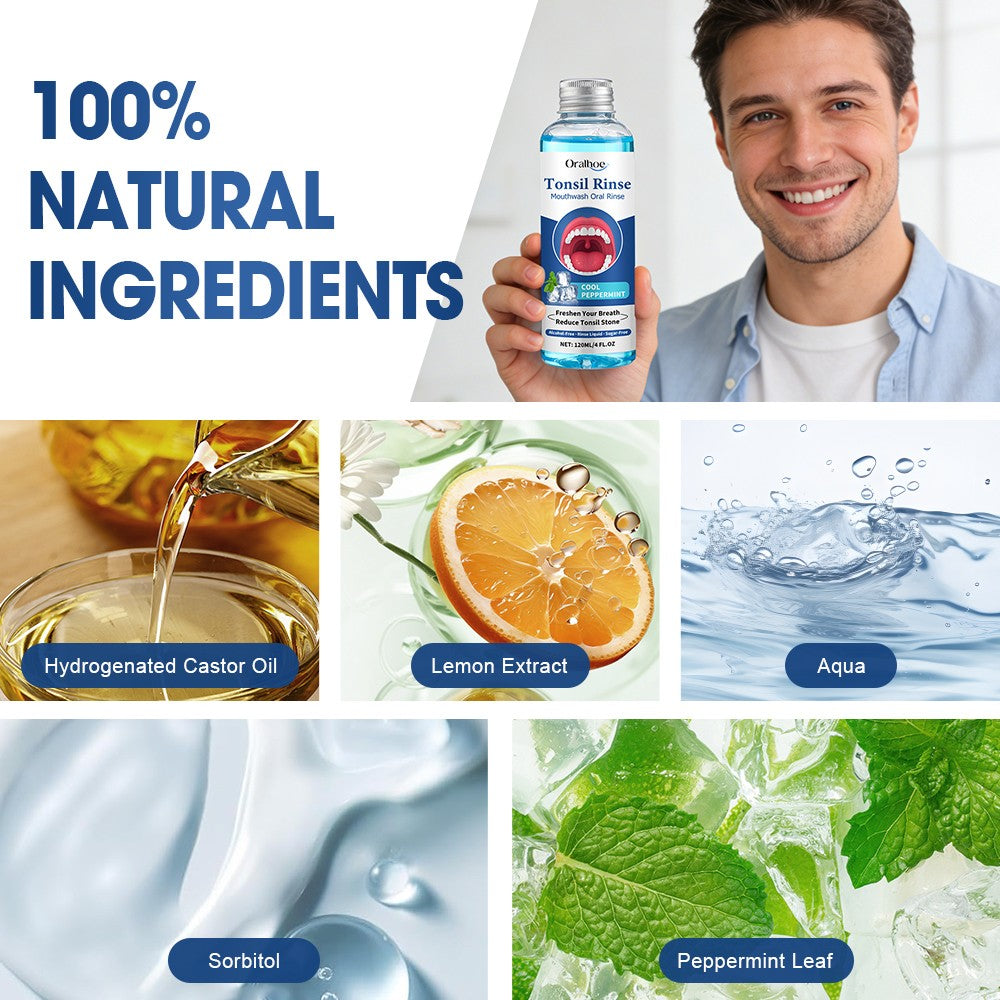 Natural Tonsil Stone Remover Mouthwash 2-Pack - Bad Breath & Oral Hygiene
