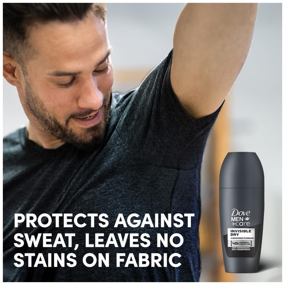 Men's Invisible Dry Roll-On Deodorant 6 Pack - 50mL, 48-Hour Protection
