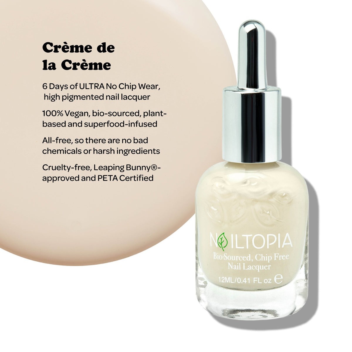 Bio-Sourced Chip-Free Nail Polish Set - Creme de la Creme, 0.41 oz, 2 Pack