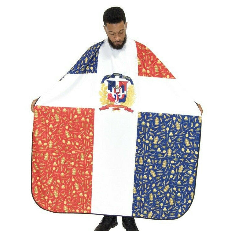 Cultural Flag Barber Cape for Hair Styling, Waterproof & Durable