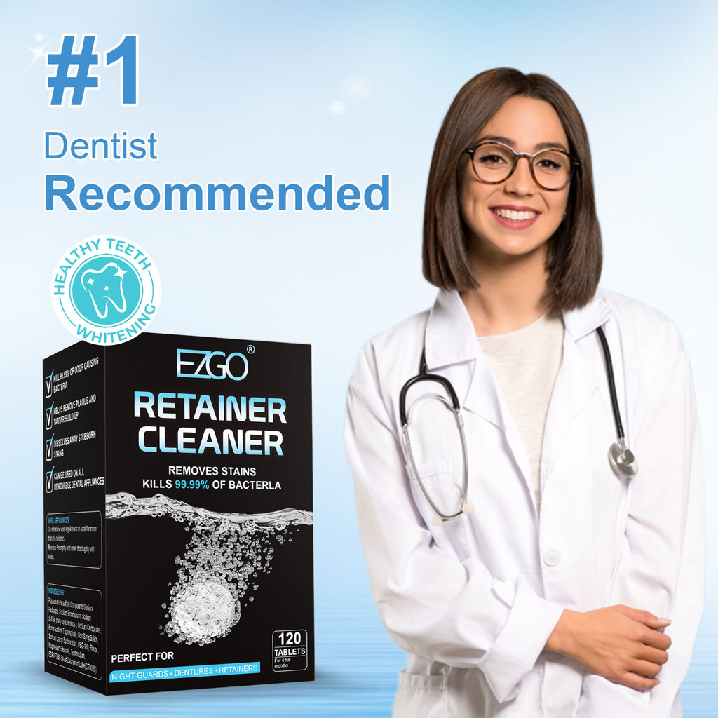 Denture & Retainer Cleaner Tablets Minty Fresh 120 Count - Fast Germ Removal